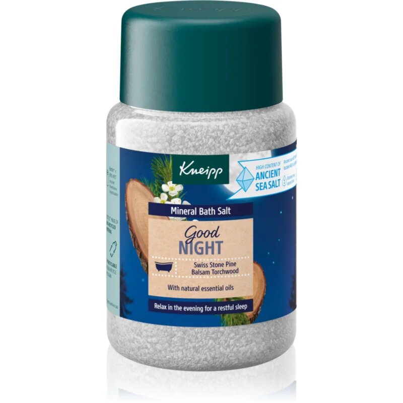 Kneipp Good Night sol za kopel Swiss Stone Pine & Balsam Torchwood 500 g