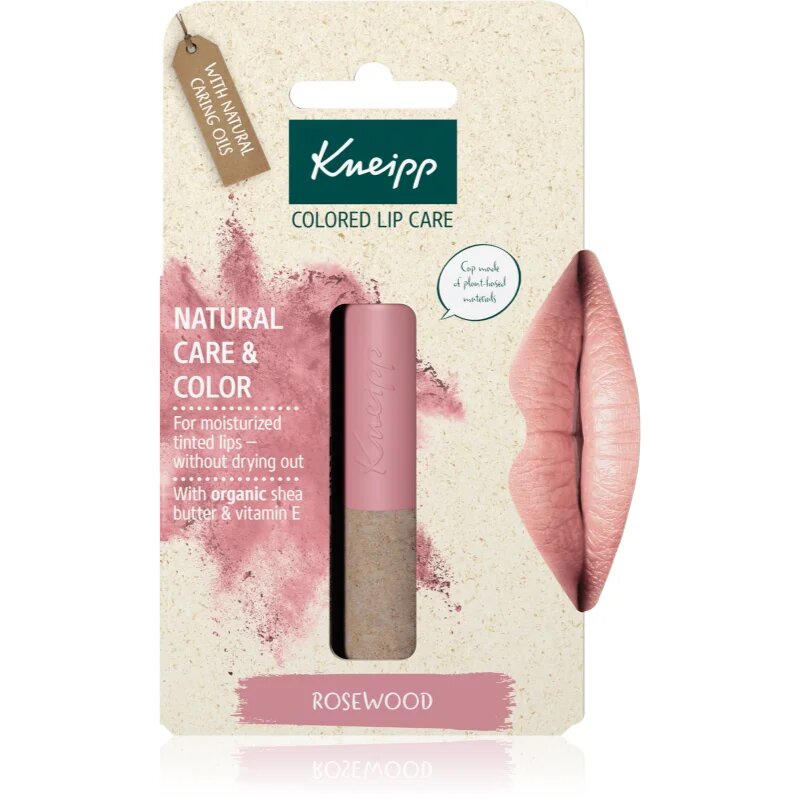 Kneipp Natural Care & Color tonirani balzam za ustnice odtenek Rosewood 3.5 g