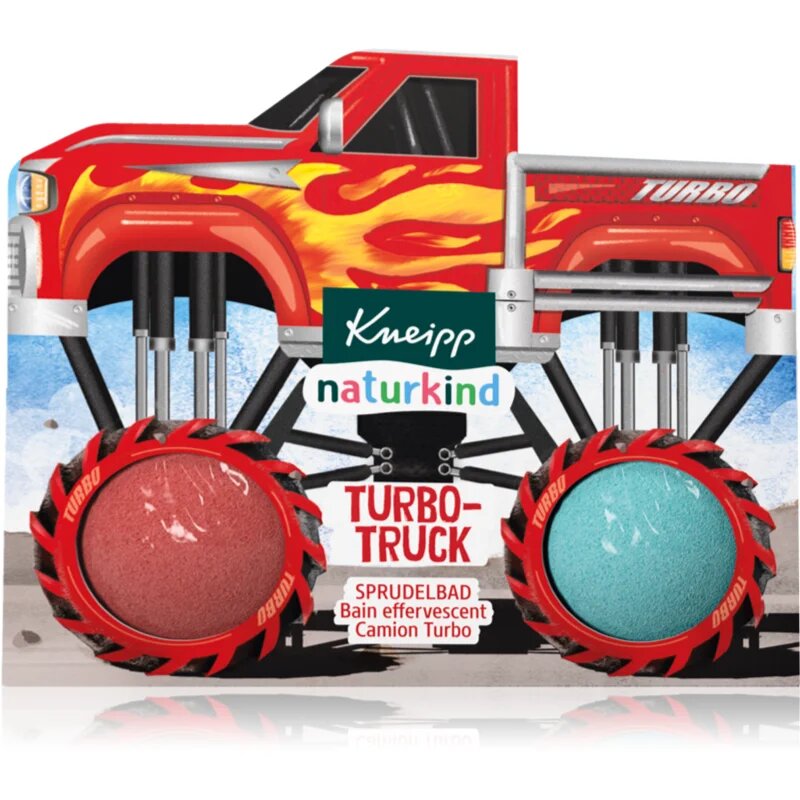 Kneipp Naturkind Turbo Truck kroglica za kopel za otroke 2x50 g