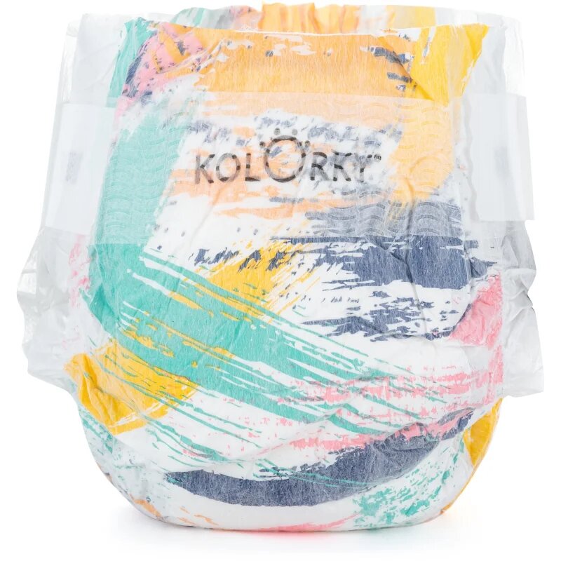 Kolorky Day Brushes ekološke plenice za enkratno uporabo velikost S 8-13 Kg 19 kos