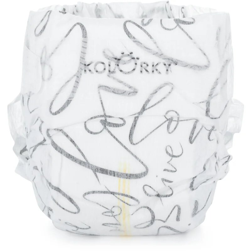 Kolorky Deluxe Velvet Love Live Laugh ekološke plenice za enkratno uporabo velikost M 5-8 Kg 21 kos
