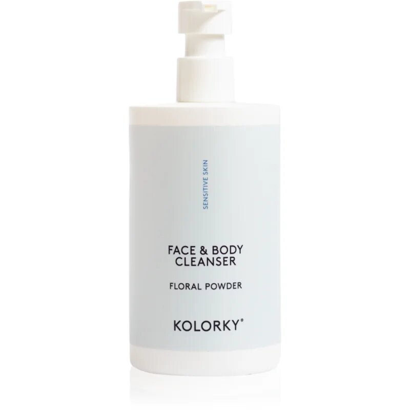 Kolorky Face & Body Cleanser nežni gel za umivanje za obraz in telo Floral Powder 390 ml