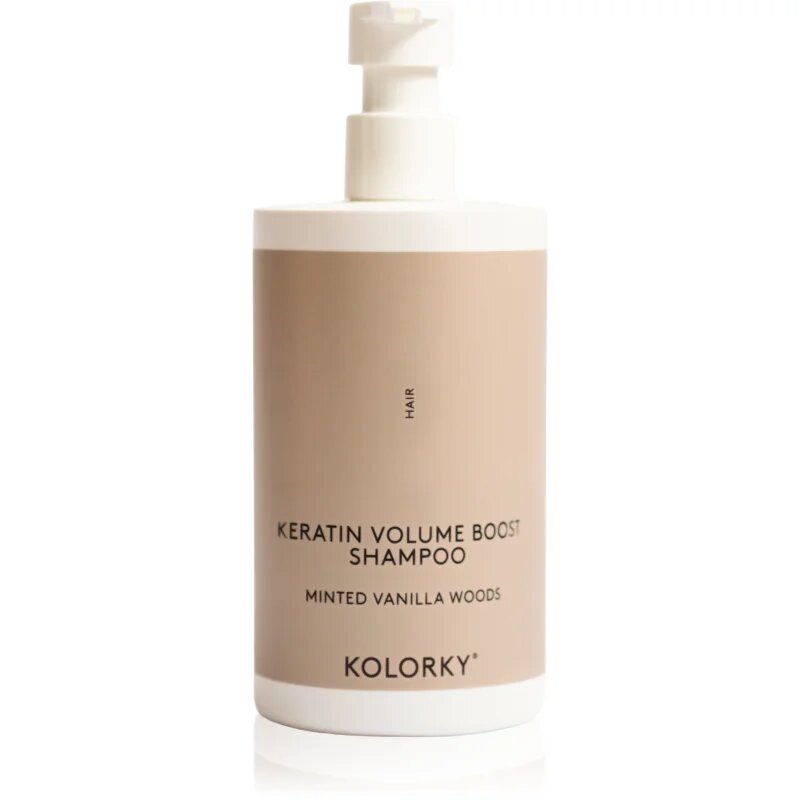 Kolorky Keratine Volume Boost Shampoo šampon za volumen Minted Vanilla Woods 390 ml