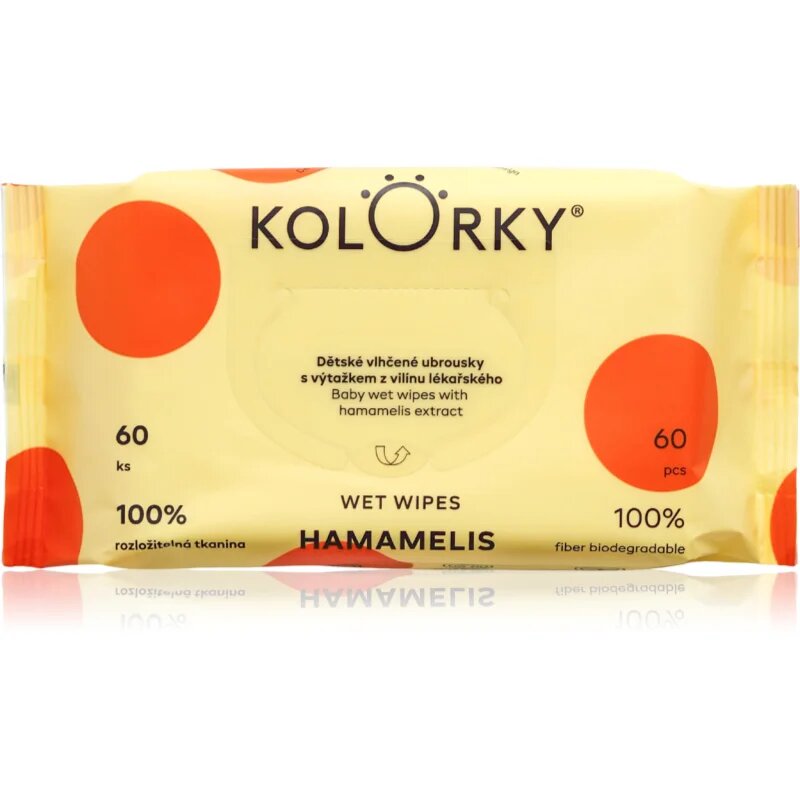 Kolorky Wet Wipes Hamamelis otroški nežni vlažni robčki 60 kos