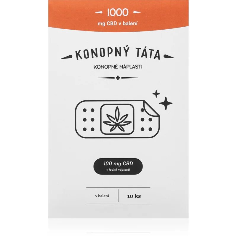 Konopný táta Patches 1000 mg CBD grelni obliž s CBD-jem 10 kos