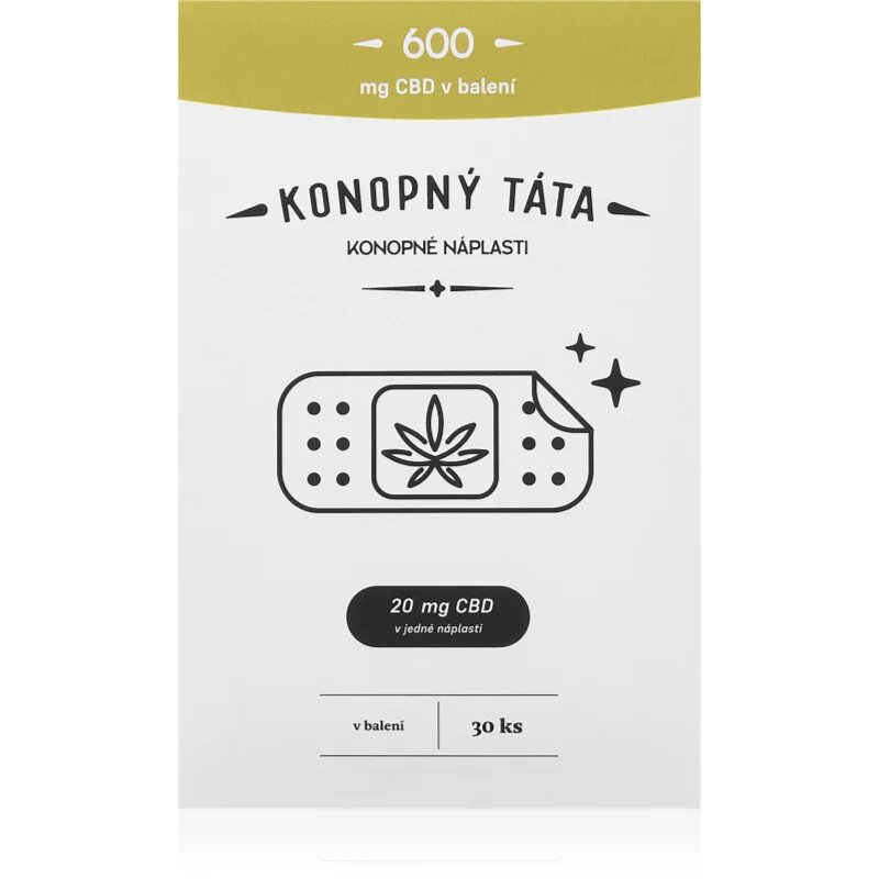 Konopný táta Patches 600 mg CBD grelni obliž s CBD-jem 30 kos