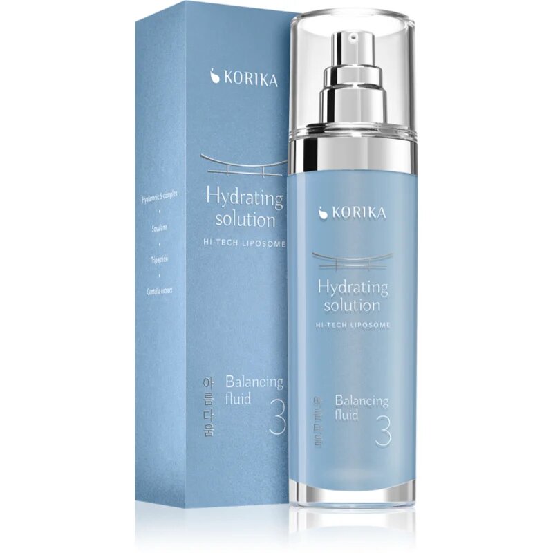 KORIKA HI-TECH LIPOSOME Hydrating solution Balancing fluid lahka vlažilna emulzija 120 ml
