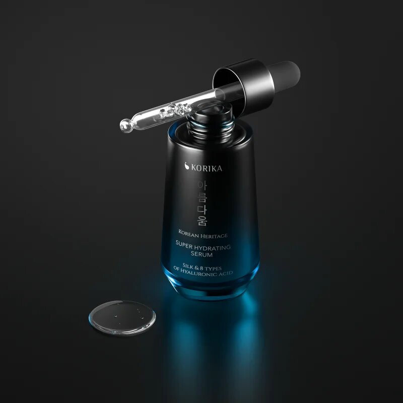 KORIKA Korean Heritage 8 Types of Hyaluronic Acid Premium Super Hydrating Serum vlažilni serum za obraz z 8 tipi hialuronske kisline 30 ml