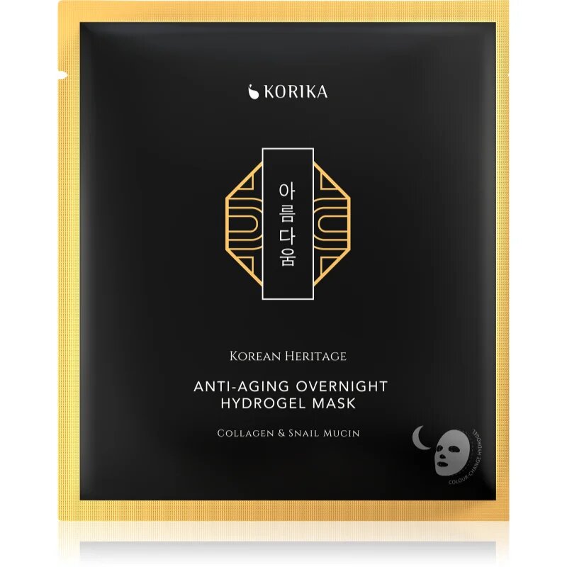 KORIKA Korean Heritage Collagen & Snail Mucin hidrogelna maska proti staranju 34 g