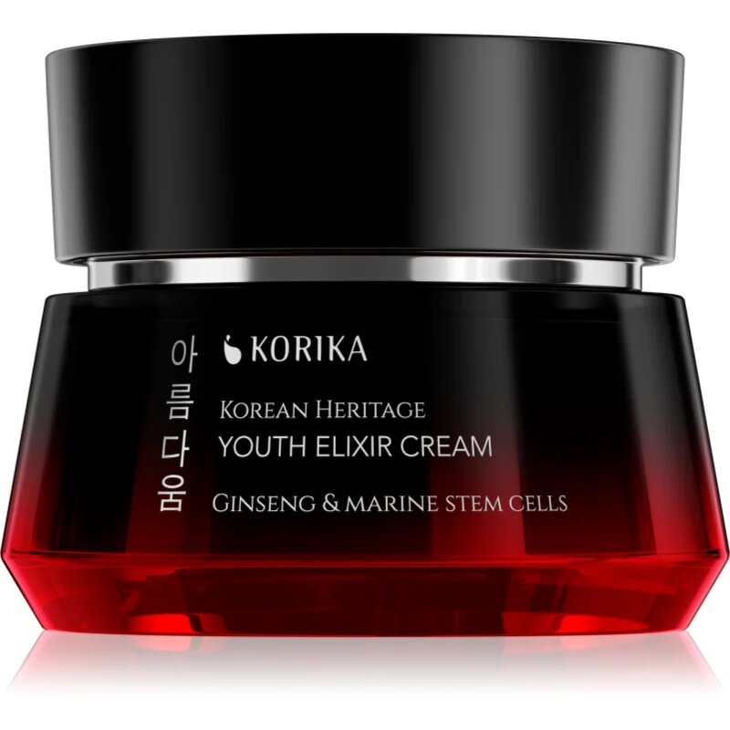 KORIKA Korean Heritage Ginseng & Marine Stem Cells Youth Elixir Cream hranilna antioksidacijska krema za pomladitev kože 50 ml