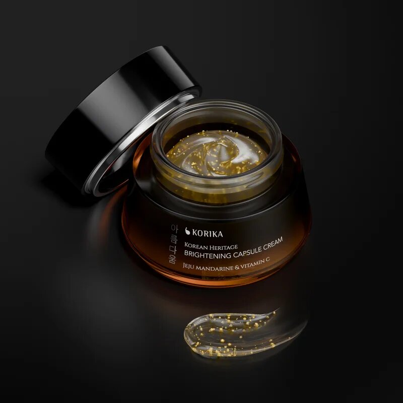KORIKA Korean Heritage Jeju Mandarine & Vitamin C Brightening Capsule Cream krema za posvetljevanje z vitaminom C 50 ml