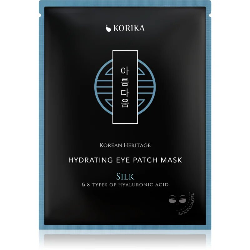 KORIKA Korean Heritage Silk & 8 Types of Hyaluronic Acid Hydrating Eye Patch Mask vlažilna maska za predel okoli oči 2 kos