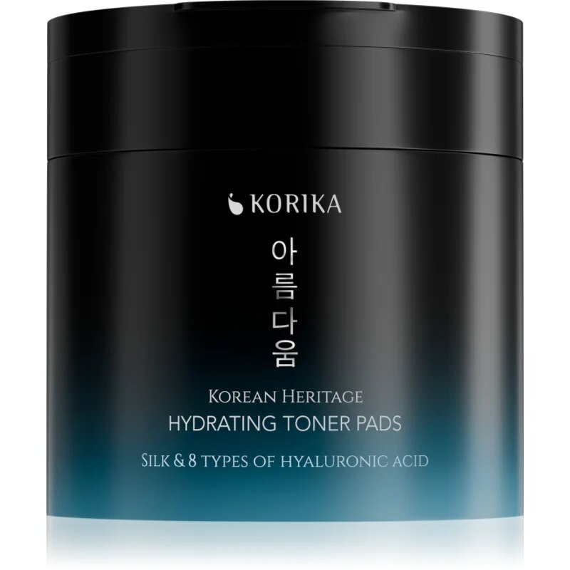 KORIKA Korean Heritage Silk & 8 Types of Hyaluronic Acid Hydrating Toner Pads čistilne blazinice z vlažilnim učinkom 70 kos