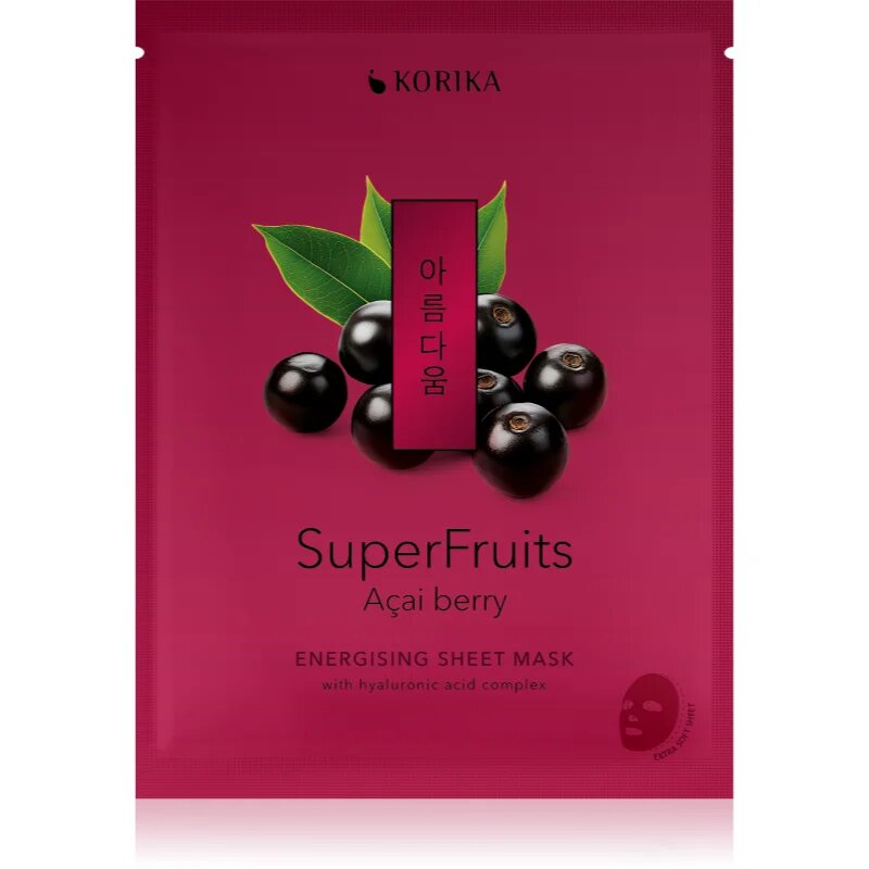 KORIKA SuperFruits Acai Berry - Anti-pollution Sheet Mask maska iz platna z razstrupljevalnim učinkom 25 g
