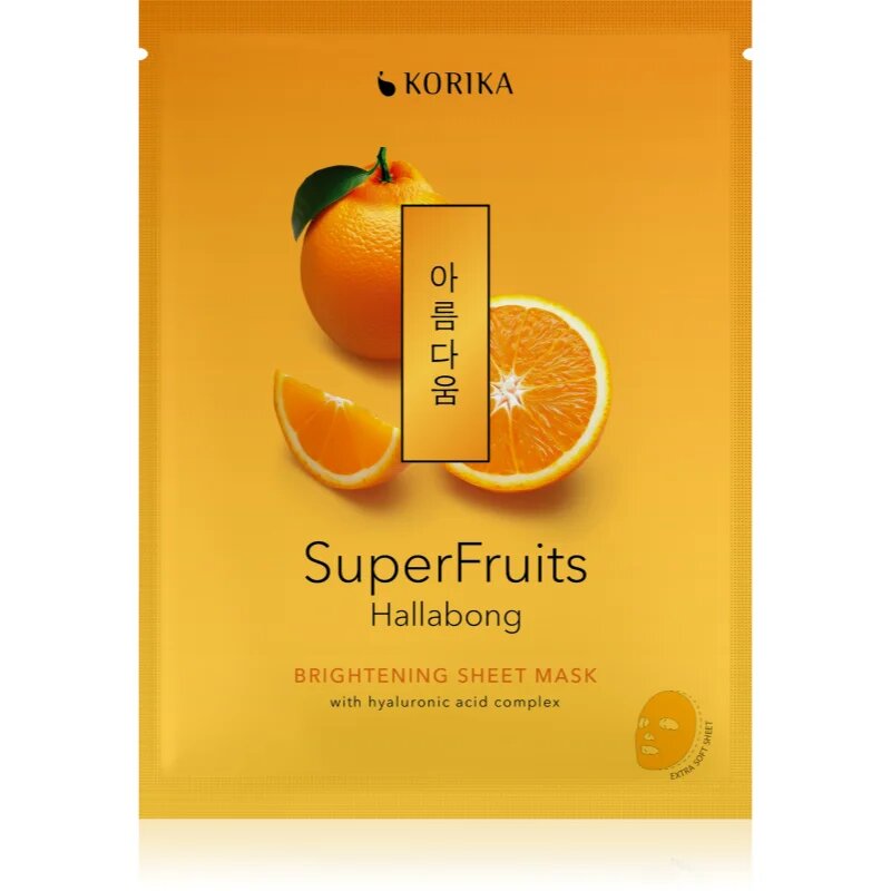 KORIKA SuperFruits Hallabong - Brightening Sheet Mask revitalizacijska maska iz platna 25 g