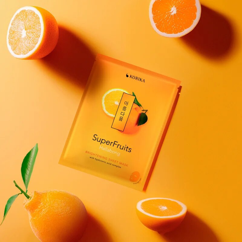 KORIKA SuperFruits Hallabong - Brightening Sheet Mask revitalizacijska maska iz platna 25 g