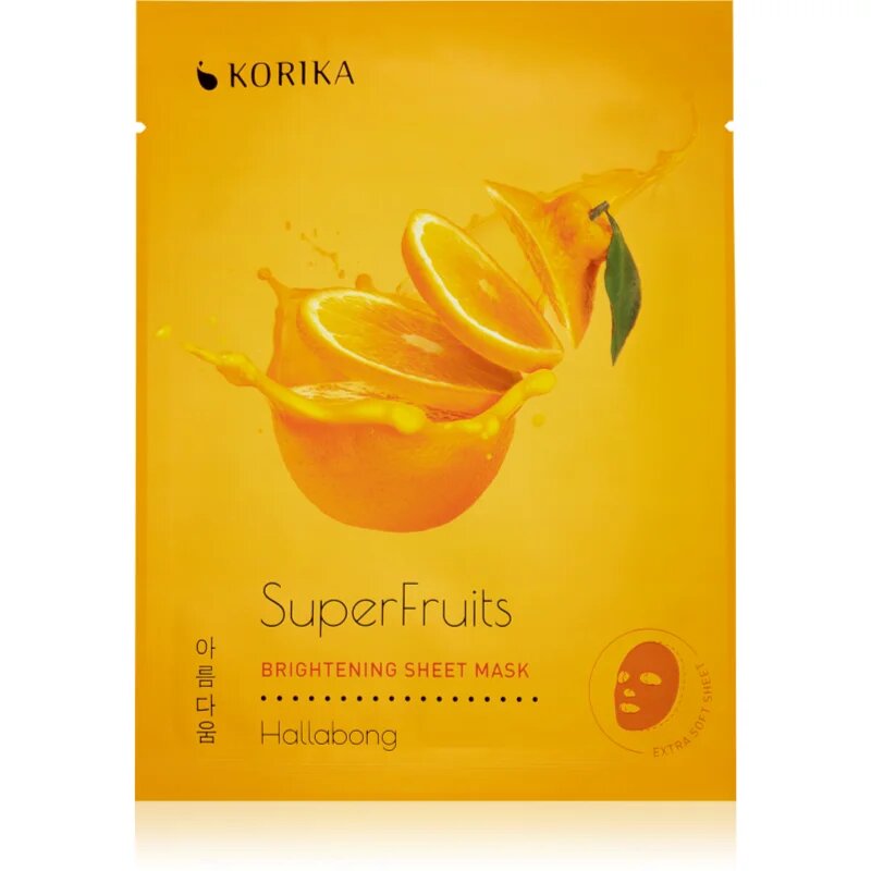 KORIKA SuperFruits Hallabong - Set of 5 Brightening Face Sheet Masks set mask za obraz po znižani ceni za osvetlitev kože Hallabong