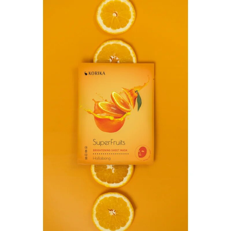 KORIKA SuperFruits Hallabong - Set of 5 Brightening Face Sheet Masks set mask za obraz po znižani ceni za osvetlitev kože Hallabong