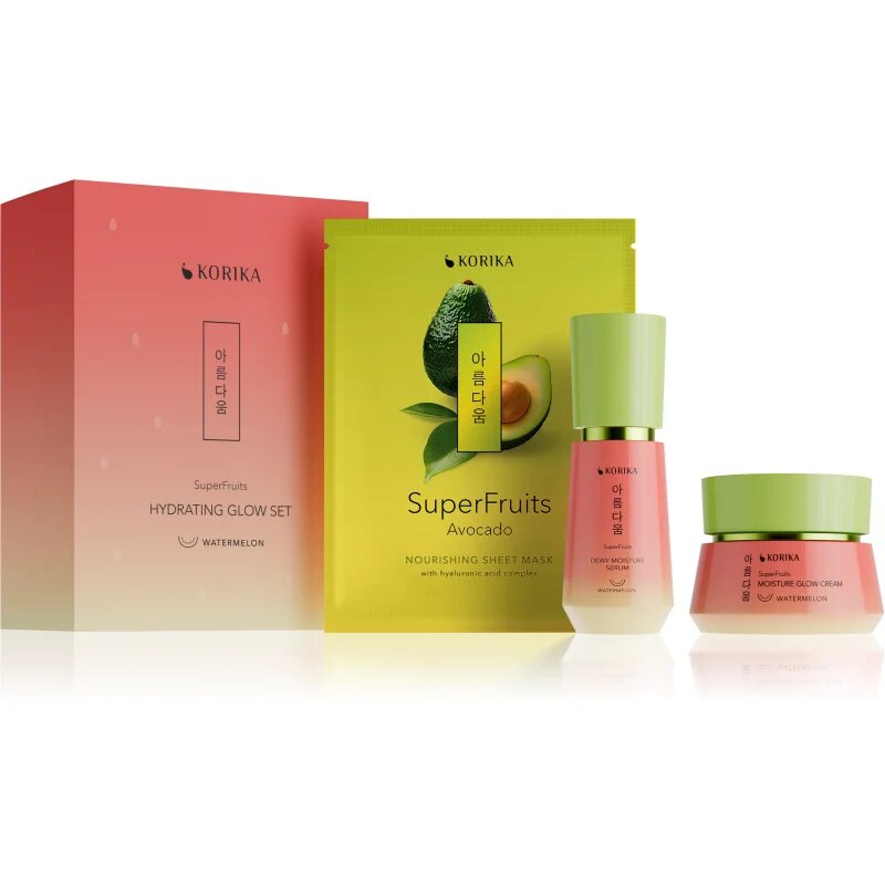 KORIKA SuperFruits Hydrating Glow set 3 pcs darilni set za intenzivno vlažnost