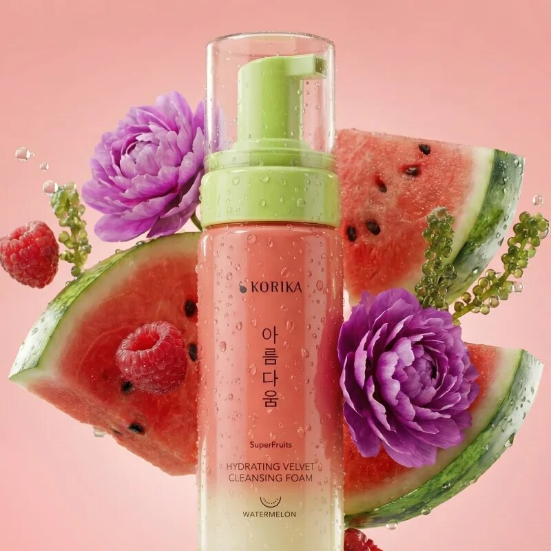 KORIKA SuperFruits Hydrating Velvet Cleansing Foam vlažilna čistilna pena 150 ml