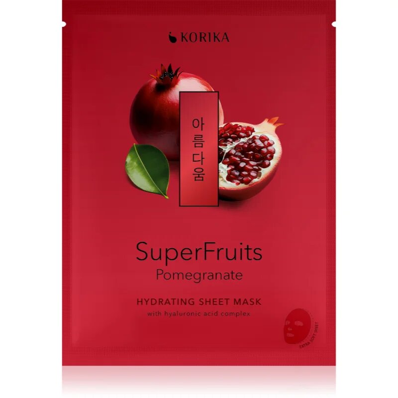 KORIKA SuperFruits Pomegranate - Hydrating Sheet Mask vlažilna tekstilna maska 25 g