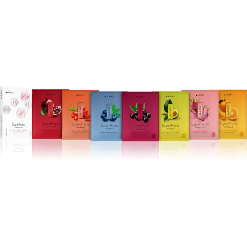KORIKA SuperFruits set mask za obraz 7x25 g