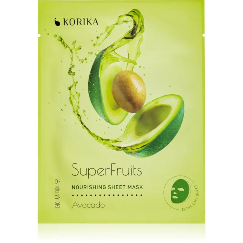 KORIKA SuperFruits set mask za obraz po znižani ceni s hranilnim učinkom Avocado