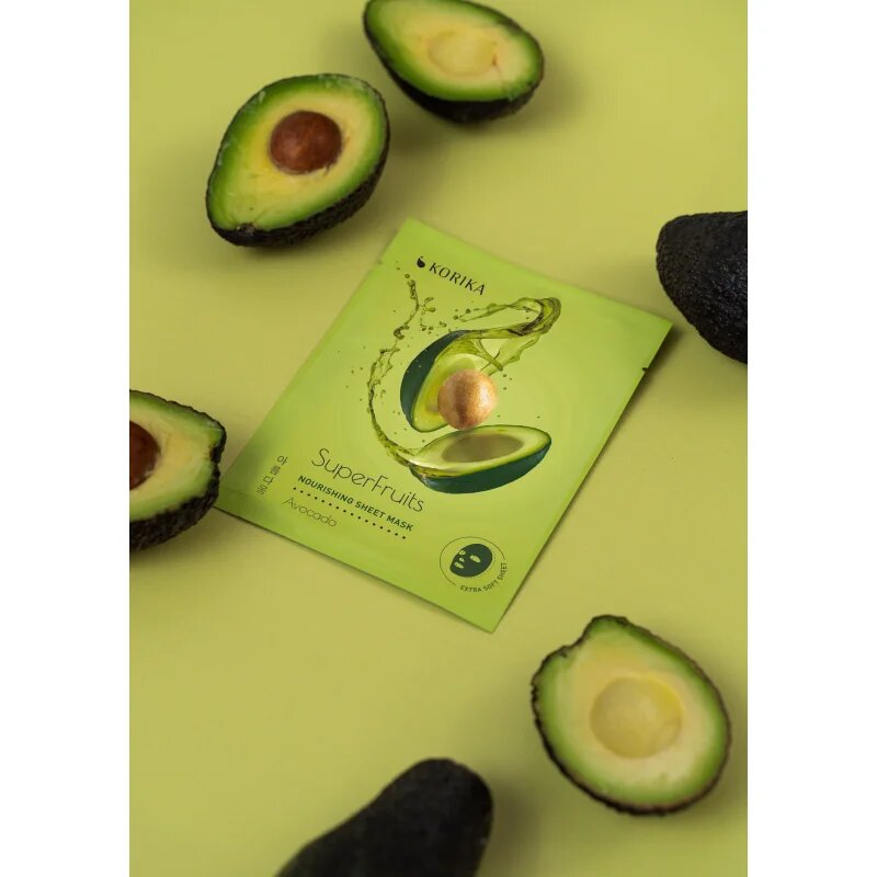 KORIKA SuperFruits set mask za obraz po znižani ceni s hranilnim učinkom Avocado