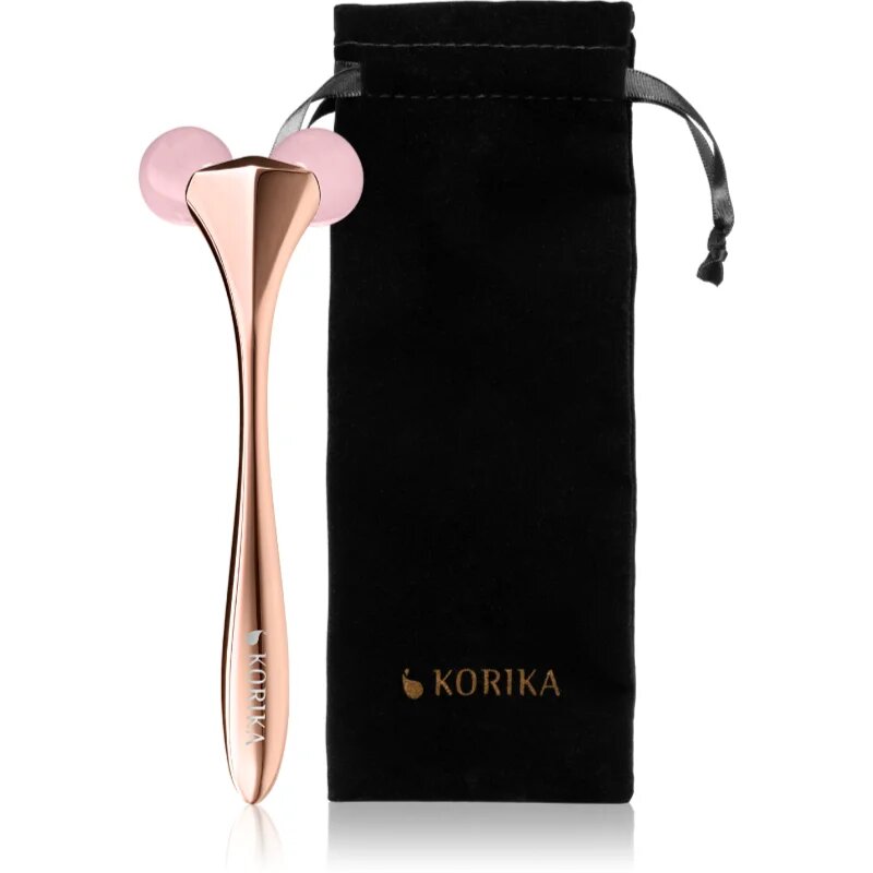 KORIKA Tools 3D Face Roller Rose Jade Stone valjček za masažo za obraz Rose Jade Stone