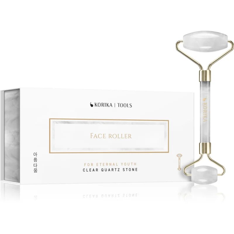 KORIKA Tools Face Roller Green Jade Stone valjček za masažo za obraz 1 kos