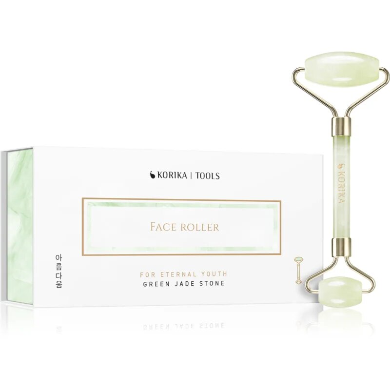 KORIKA Tools Face Roller Green Jade Stone valjček za masažo za obraz Jade Roller Green 1 kos