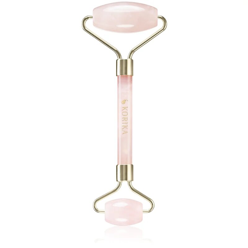 KORIKA Tools Face Roller & Gua Sha valjček za masažo za obraz in pripomoček za masažo Quartz Pink