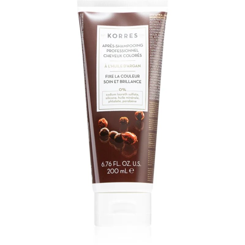 Korres Argan Oil čistilni balzam za barvane lase 200 ml