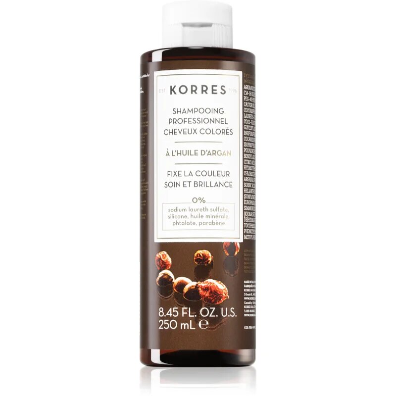 Korres Argan Oil čistilni šampon za barvane lase 250 ml