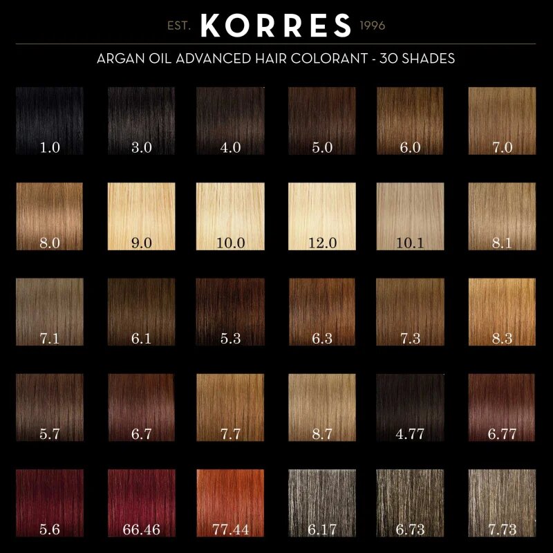 Korres Argan Oil permanentna barva za lase z arganovim oljem odtenek 4.0 Brown 50 ml