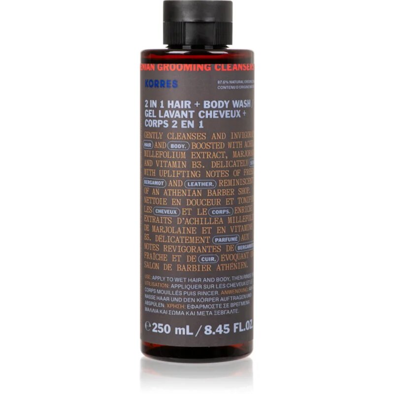Korres Athenian Grooming šampon in gel za prhanje 2v1 za moške 250 ml