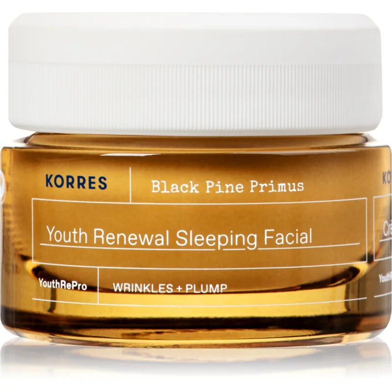 Korres Black Pine Primus nočna krema za obraz proti znakom staranja 40 ml