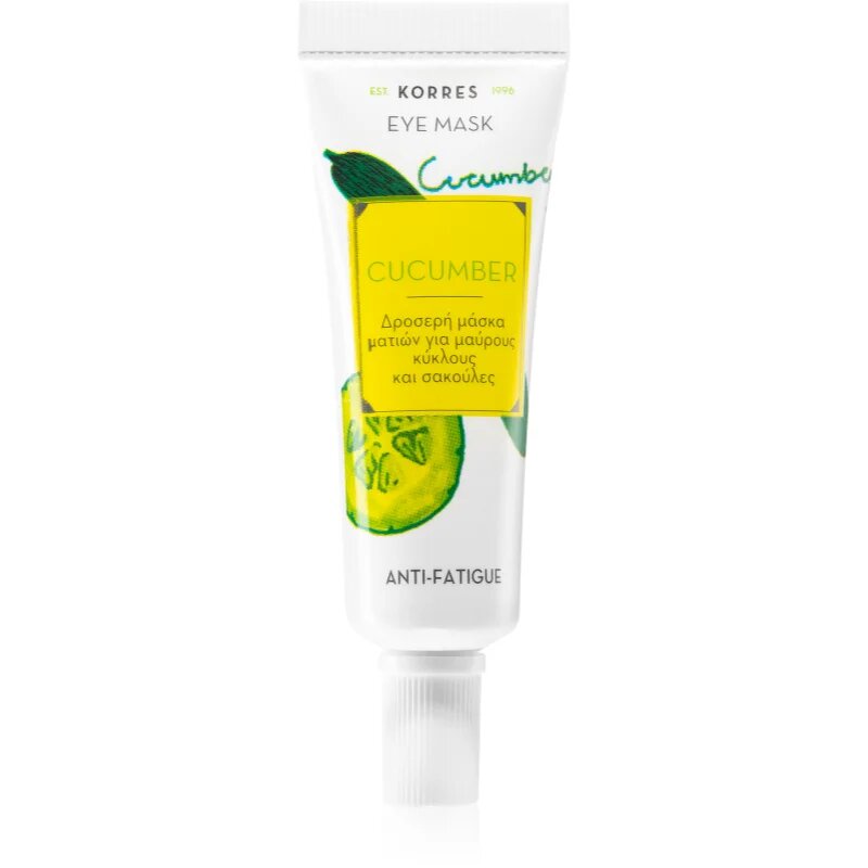 Korres Cucumber maska za oči proti oteklinam in temnim kolobarjem 8 ml