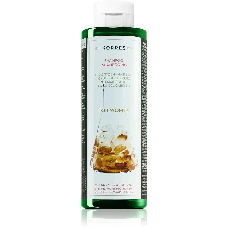 Korres Cystine & Glycoprotein šampon proti redčenju in izpadanju las za ženske 250 ml