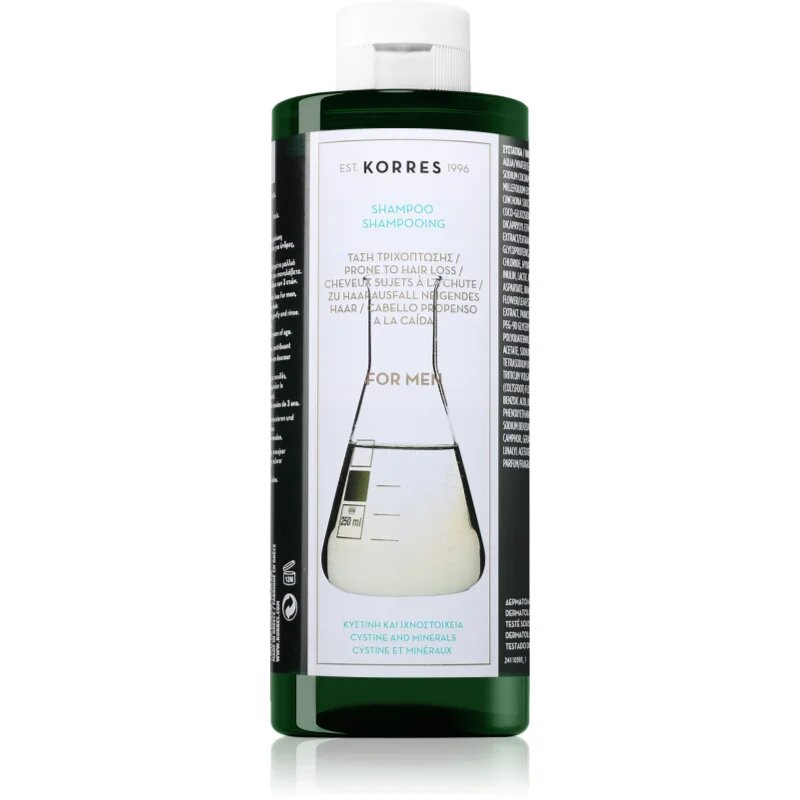 Korres Cystine & Minerals šampon proti izpadanju las za moške 400 ml