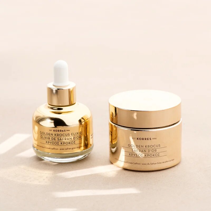 Korres Golden Krocus eliksir iz žafrana proti staranju kože 30 ml