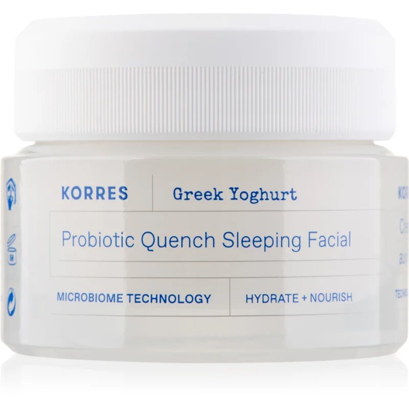 Korres Greek Yoghurt Probiotic Quench Sleeping Facial hranilna nočna krema s probiotiki 40 ml