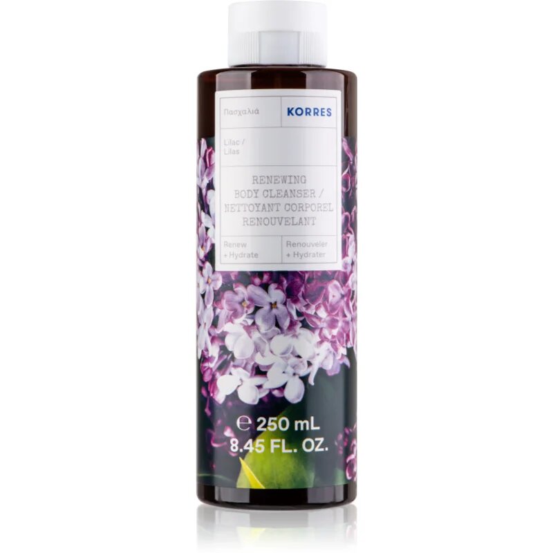 Korres Lilac opojen gel za prhanje z vonjem cvetja 250 ml