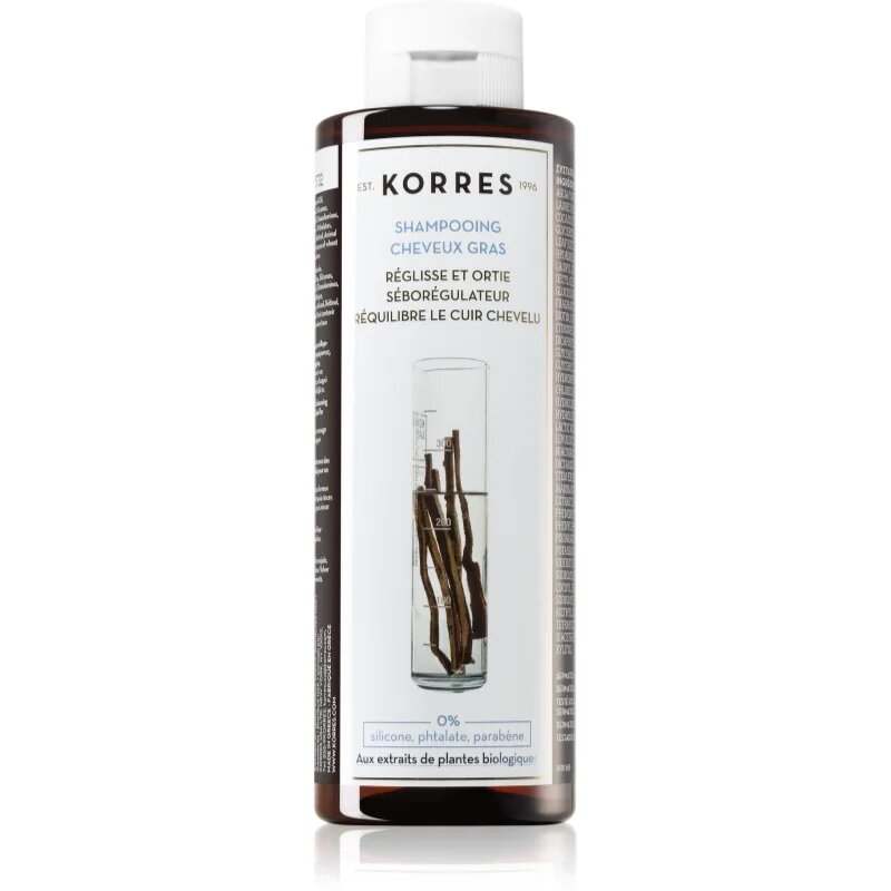 Korres Liquorice and Urtica šampon za mastne lase 250 ml