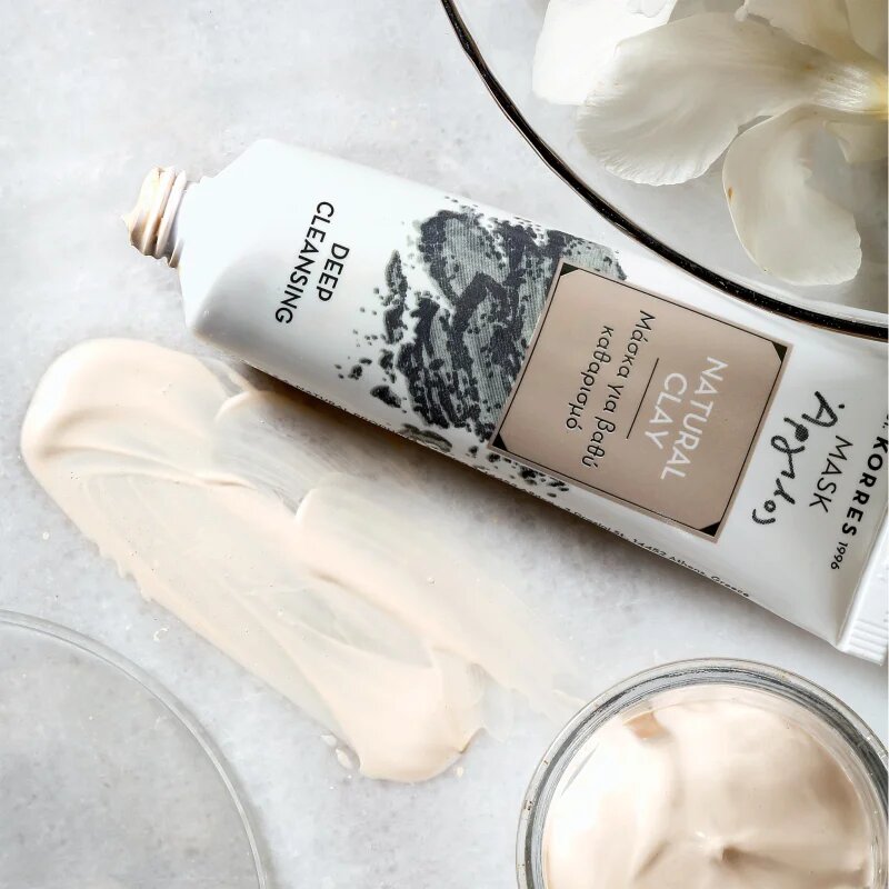 Korres Natural Clay globoko čistilna maska 18 ml
