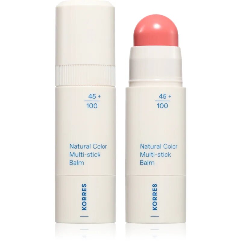 Korres Natural Color Multi-Stick Balm večnamensko ličilo za ustnice in lica odtenek Petal Pink 4.5 g