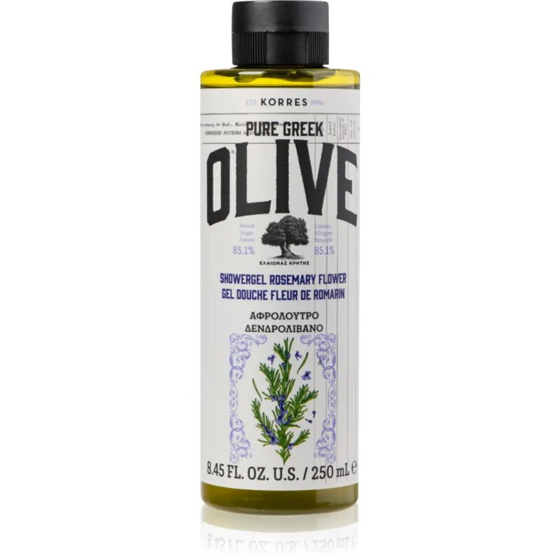 Korres Pure Greek Olive & Rosemary Flower osvežujoč gel za prhanje 250 ml