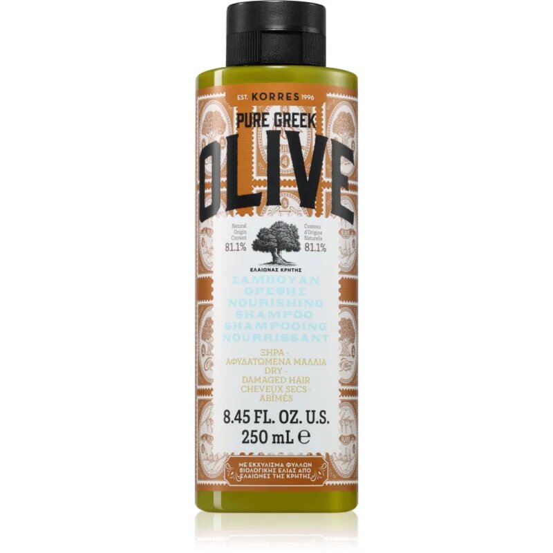Korres Pure Greek Olive šampon za suhe in poškodovane lase 250 ml