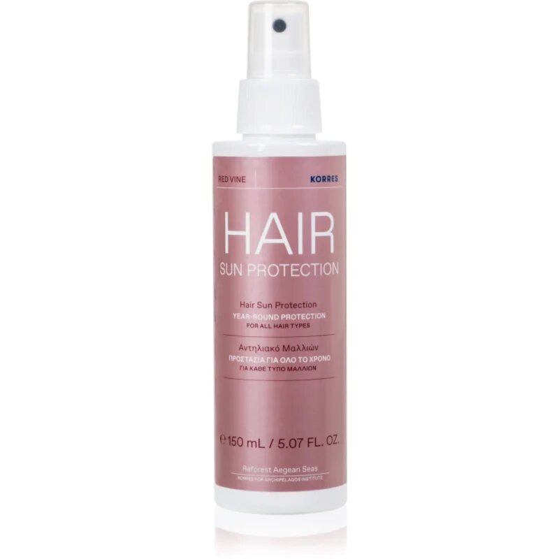 Korres Red Vine Sun Protection zaščitno pršilo za lase izpostavljene soncu 150 ml
