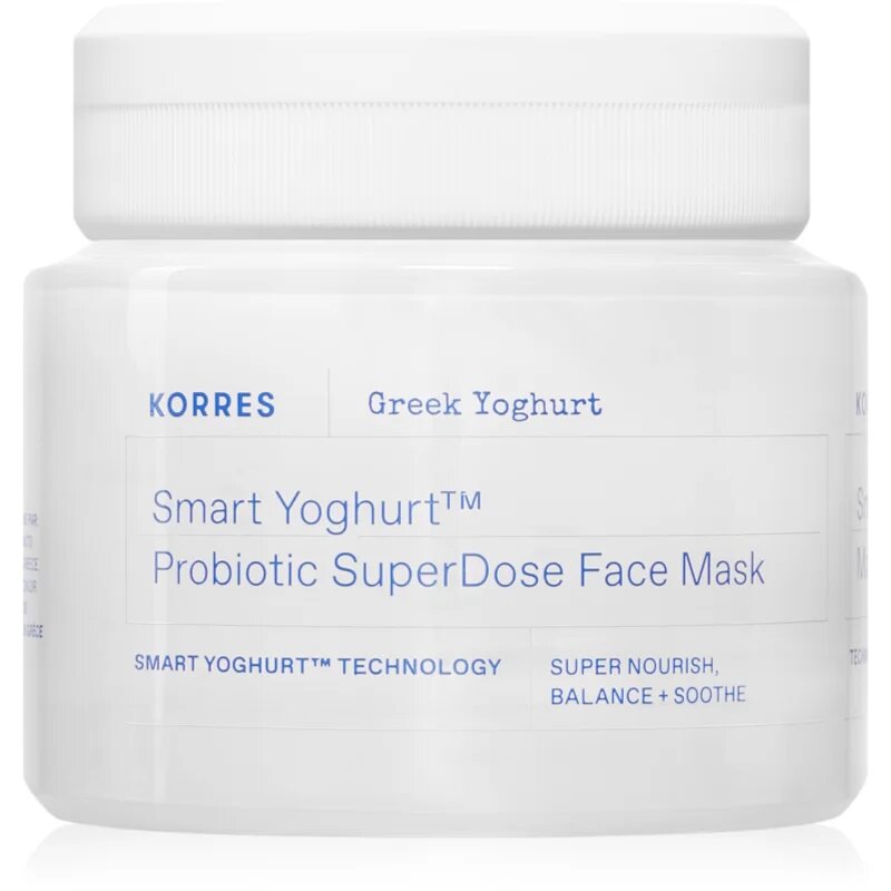 Korres Smart Yoghurt™ Probiotic SuperDose Face Mask osvežujoča vlažilna maska s probiotiki 100 ml